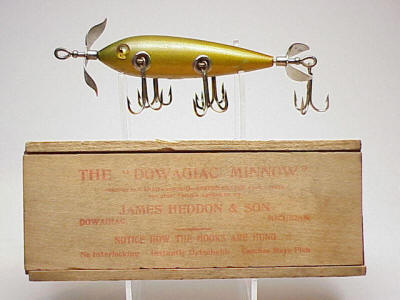 Vintage Heddon 150 Dowagiac 5-Hook Wood Minnow Fishing Lure – IBBY