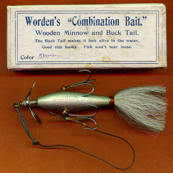 VINTAGE MINNOW MASTER LIVE BAIT LURE 1950s, OLD MICH LURE+CARD