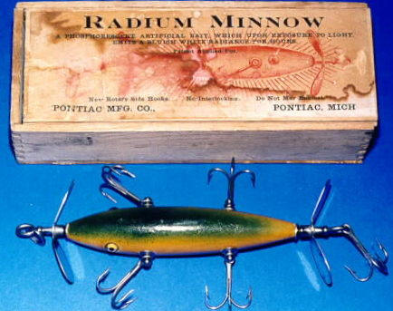 Rare antique original Wilcox Wiggler Underwater Minnow fishing lure. One  like it sold in 2012 for $7,500 - AAA Auction and Realty